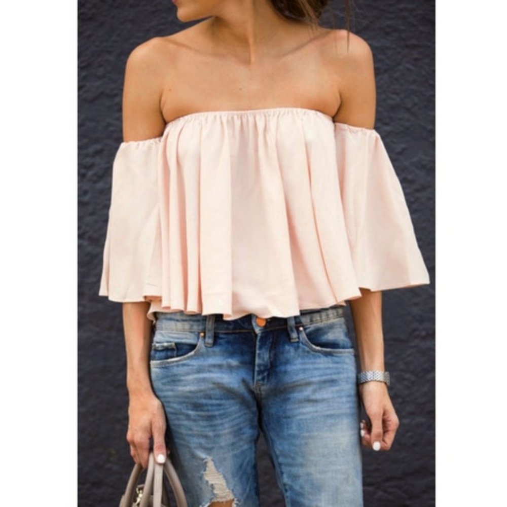 Off The Shoulder Flowy Crop Top | Forever 21